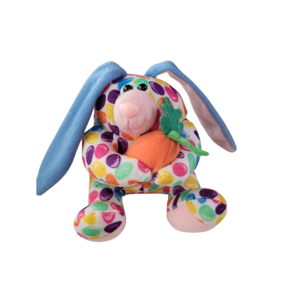 Vintage Stuffins 4" Jelly Bean Bunny Rabbit Carrot 1997 Stuffed Animal Plush